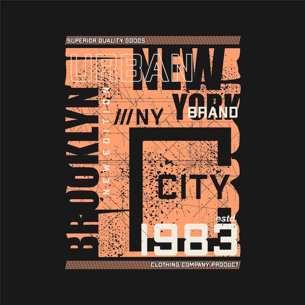 Brooklyn new york city flat desig resumo gráfico t camiseta tipografia vetor