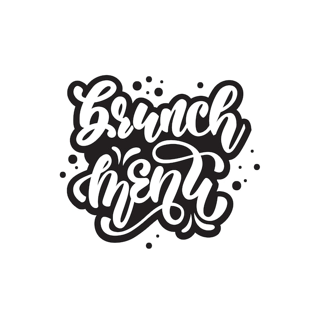 Brunch menu lettering design