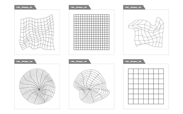 Vetor brutalismo molda recursos gráficos extraordinários elementos para decoração gráfica