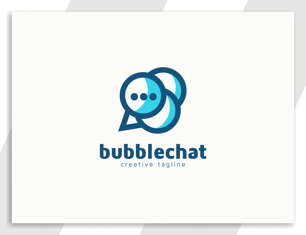 Vetor bubble chat conversa conversa comunicação design de logotipo