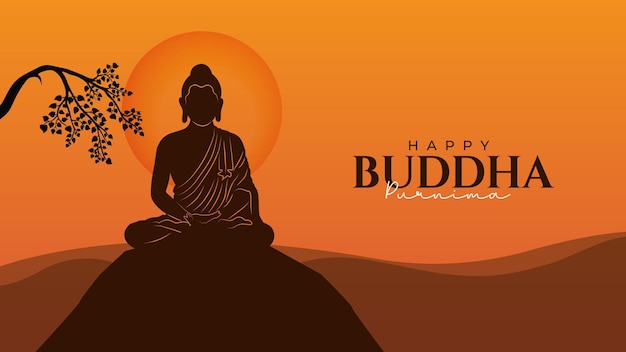 Buddha Purnima Buddha Jayanti Feliz Dia de Vesak Poster de mídias sociais