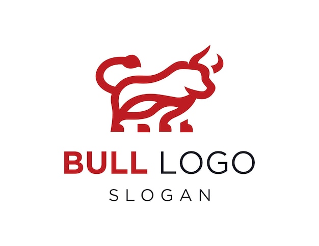 Vetor bull logo design criado usando o aplicativo corel draw 2018 com fundo branco