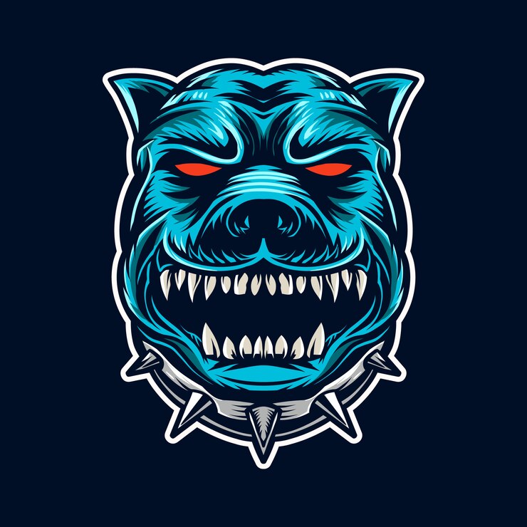 Vetor bulldog cabeça vector ilustração cara feia