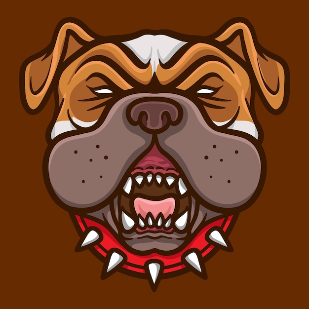 Bulldog personagem principal logo ilustrador esport