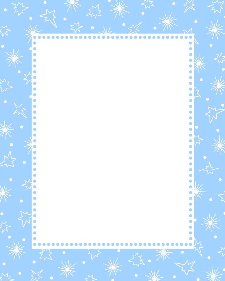 Vetor bullet journal página imprimível modelo de férias de inverno decorado com estrelas e flocos de neve