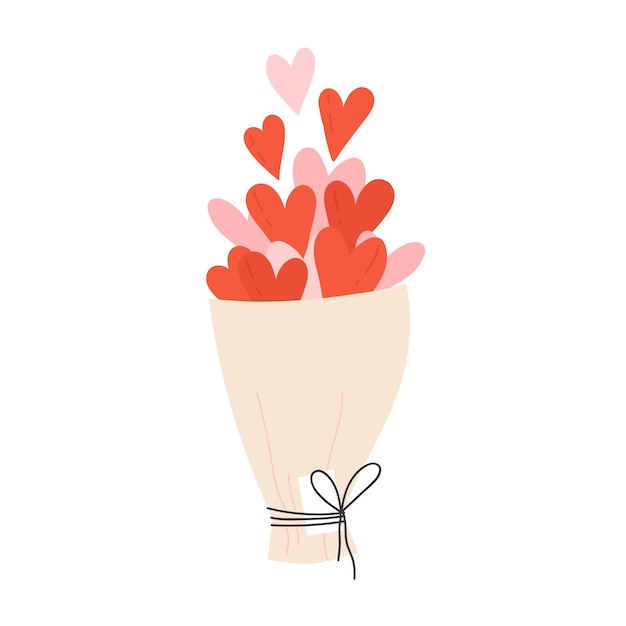 Buquê de corações de amor