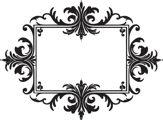 Buquês palacianos design monocromático para decoração real tapeçarias majestosas vetor preto com ornamentado