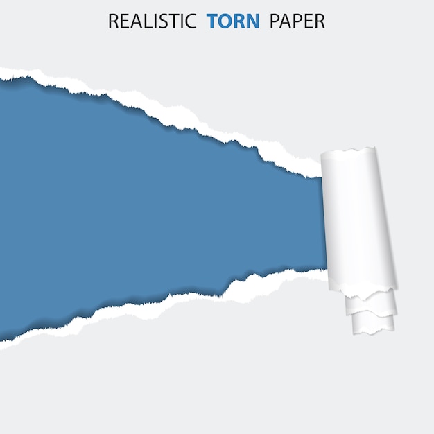 Vetor buraco rasgado no papel