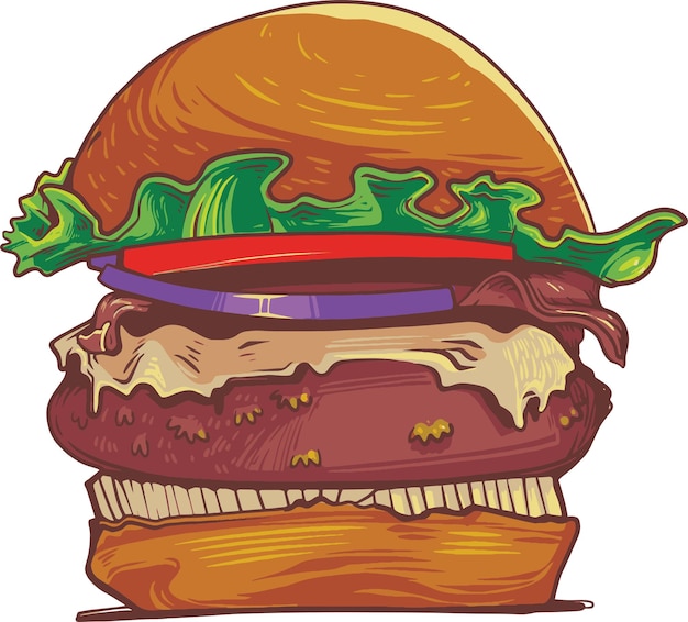 Vetor burger (em inglês)