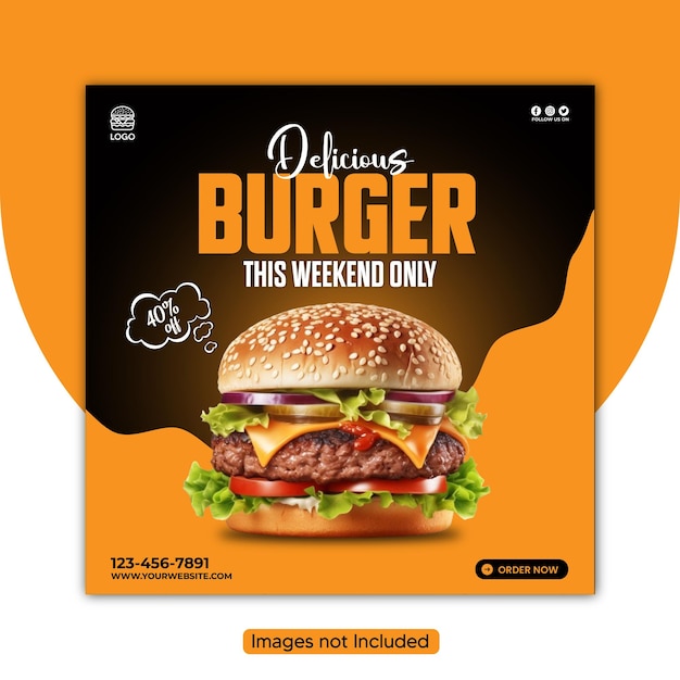 Vetor burger post (em inglês)