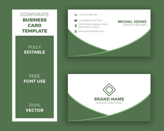 Business card design corporativo