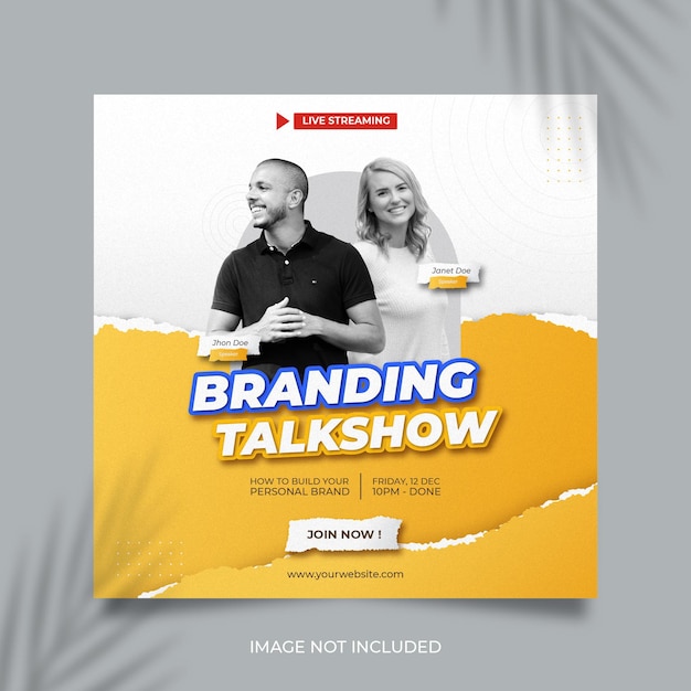 Business talkhow instagram social media post design premium