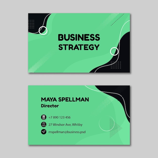 Vetor businesscard frente e verso horizontal geral