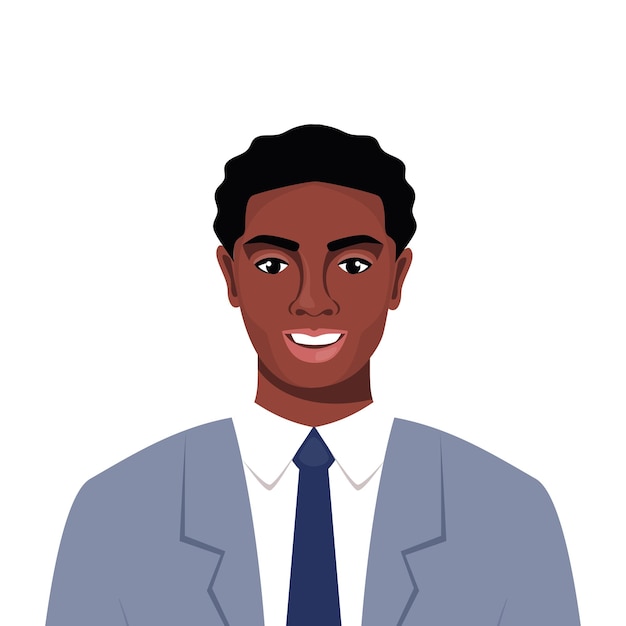 Businessman portrait Elegant black man in business suit Employee of business institution in uniform