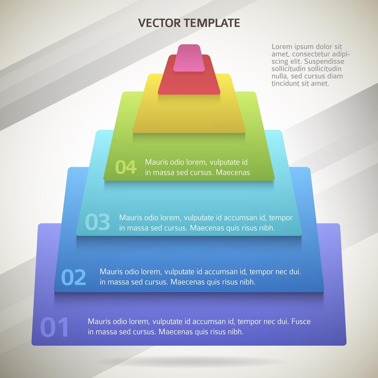 Vetor businesspyramidconceptbrochurepagebackground