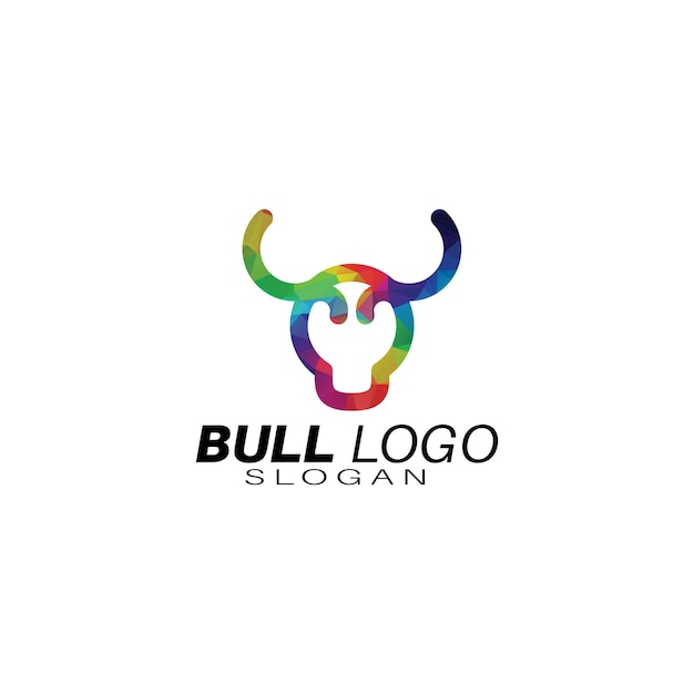 Cabeça buffalo bull elegante logo símbolo design ilustração vetorial para empresa