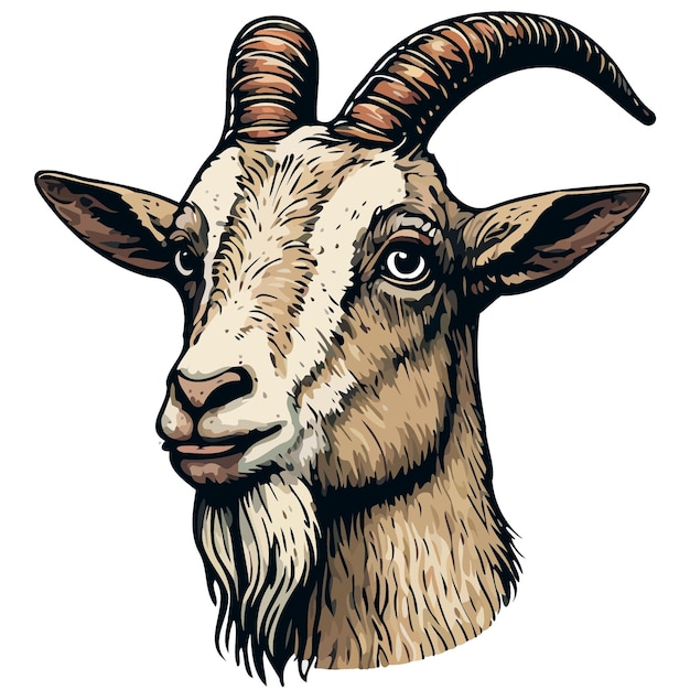 Cabeça de animal mamífero cabra