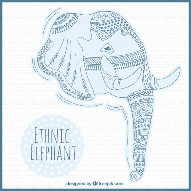 Cabeça de elefante étnica