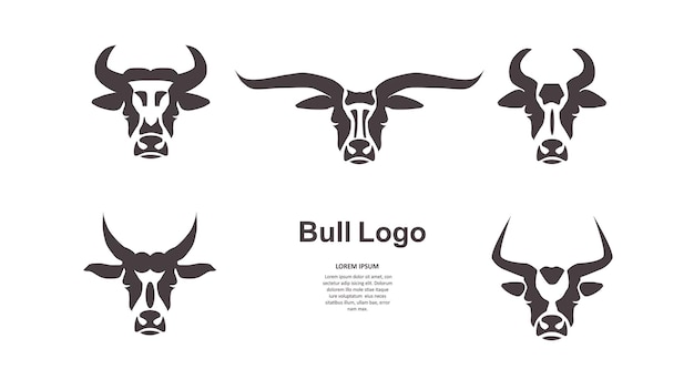 Cabeça de touro. modelo de logotipo