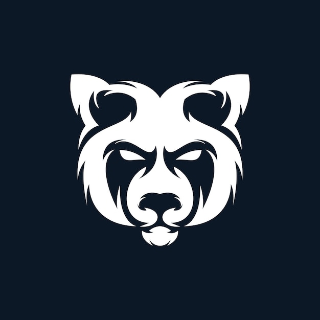 cabeça de urso mascote esport logotipo design de personagens para esporte e logotipo de jogador