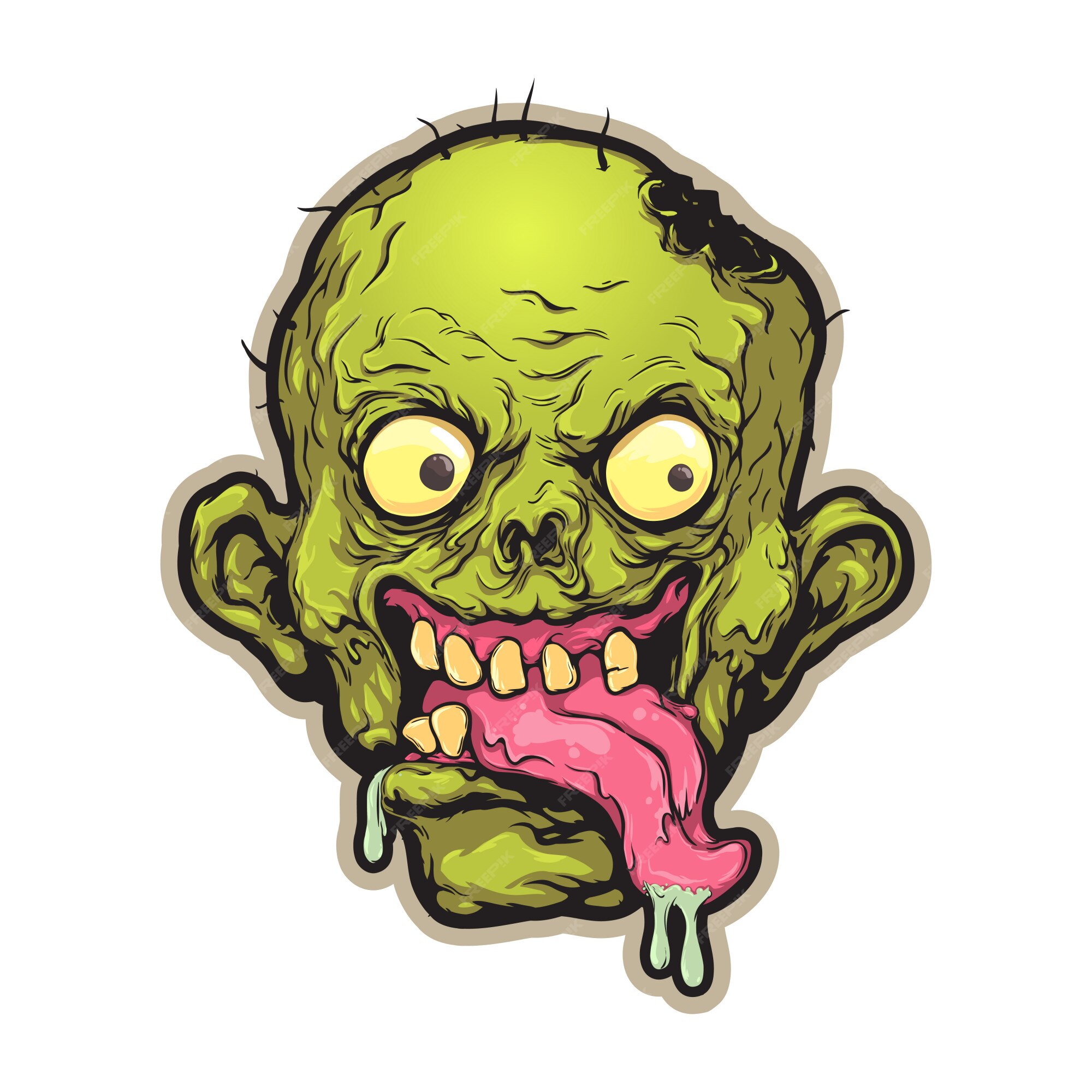 Cara Assustadora Vetor PNG , Adesivo Clipart Cabeça De Zumbi Dos Desenhos  Animados Com Tinta Respingada, Adesivo, Clipart Imagem PNG e Vetor Para  Download Gratuito