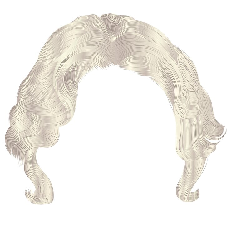 Vetor cabelo de homem peludo cor loira estilo de beleza estilo de cabelo alto
