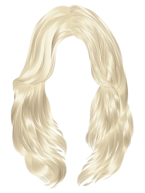 Vetor cabelo de mulher na moda isolado no branco