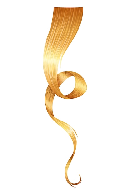 Cabelo loiro brilhante mulher corte de cabelo cuidados com o cabelo e salão de beleza fechaduras realistas de longa loira ondulada belo cabelo saudável feminino com superfície brilhante