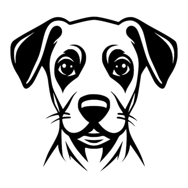 Cachorrinho animal de estimação ilustração de cabeça de animal para símbolo