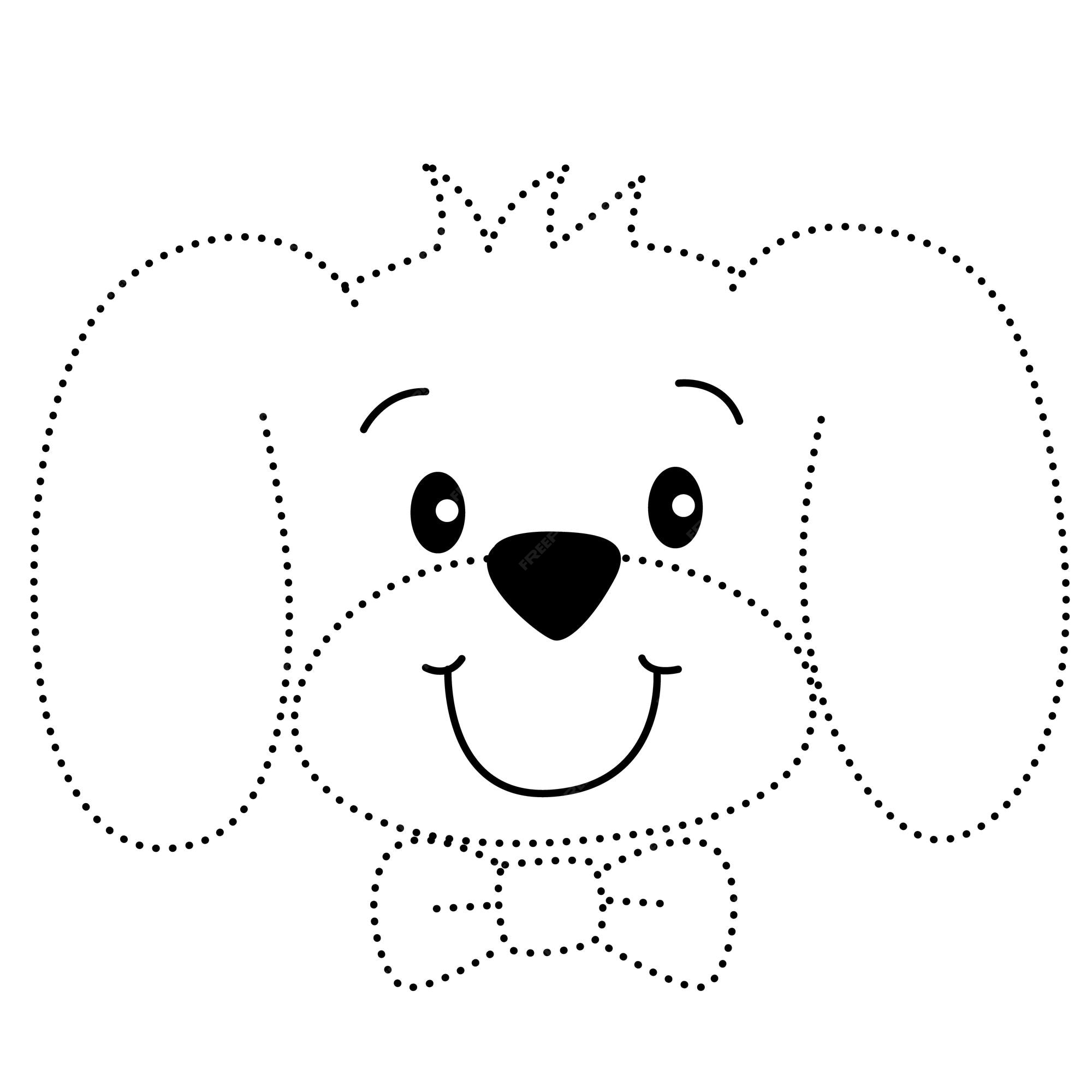 Desenho para Colorir – Pontilhado – Cachorro - Aula Pronta