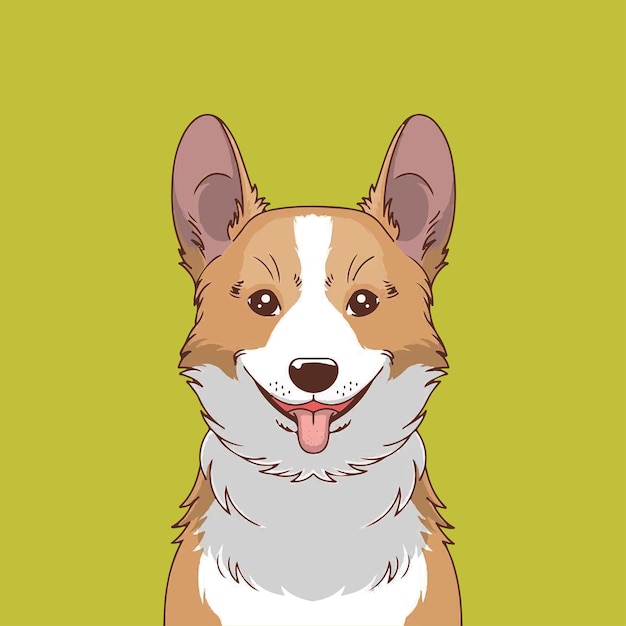 Vetor cachorro corgi