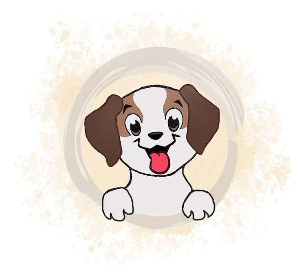 Cão Simplificou A Ilustração Bonita Royalty Free SVG, Cliparts, Vetores, e  Ilustrações Stock. Image 74141314