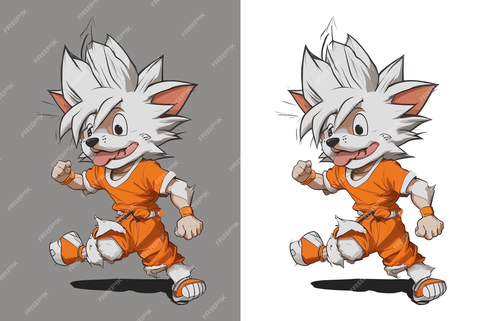 Dragon ball z super Goku saiyajin 3 cute desenho infantil anime