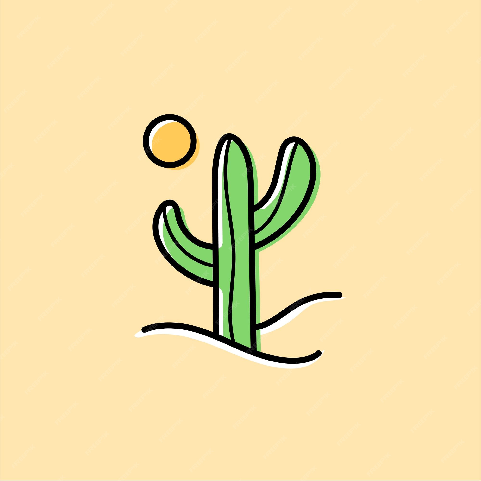 Cactus Desenho Do Estilo De Rabisco De Vetor Simples Ilustração Linear  Desenho Em Branco Ilustração Stock - Ilustração de objeto, cactos: 170803097