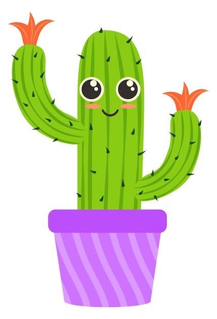 Cacto Verde Bonito E Pote Clipart Vector Png Elemento PNG , Cactus