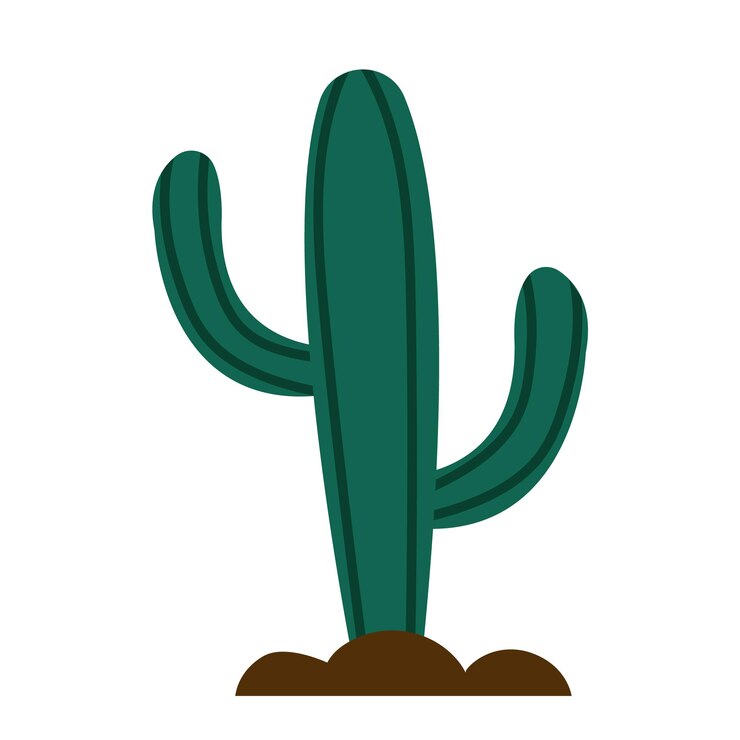Vetor cacto estilo doodle isolado em branco