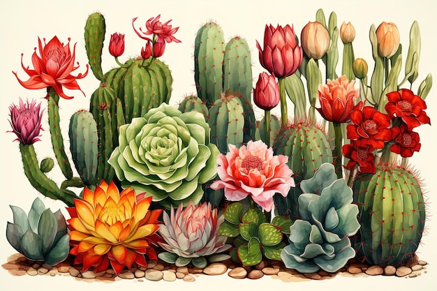 Plantas De Cacto Planta Desértica Aquarela Cor Castanha Desenhada à Mão  Desenho Decorativo Realista Conjunto Isolado Ilustração is Ilustração Stock  - Ilustração de folha, chapéu: 224820310