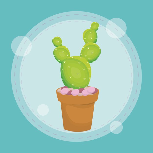 Vetor cactus in pot