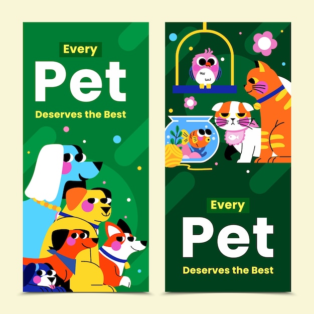 Cada animal de estimação merece o melhor conjunto de bandeiras