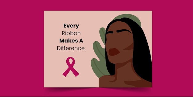 Cada fita faz a diferença - Cartão de câncer de mama para mulheres africanas