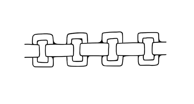 Cadeia de ferro metal ouro prata cobre decoração doodle coloração linear dos desenhos animados