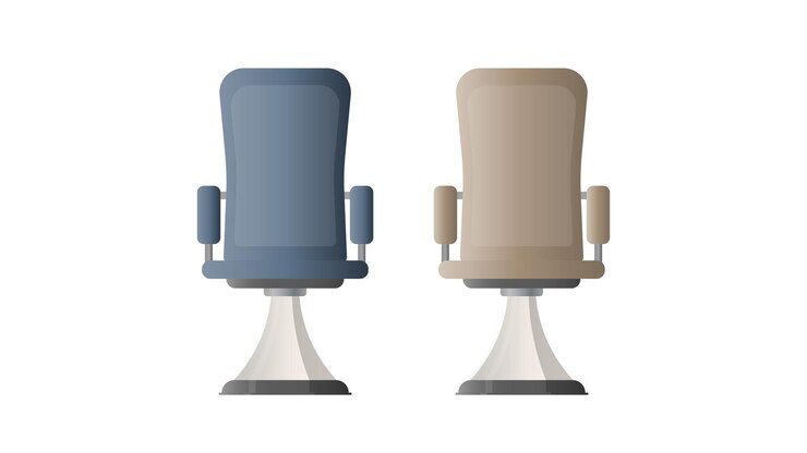 Vetor cadeira de escritório. ilustração em vetor de uma cadeira de escritório para um chefe. isolado em um fundo branco.