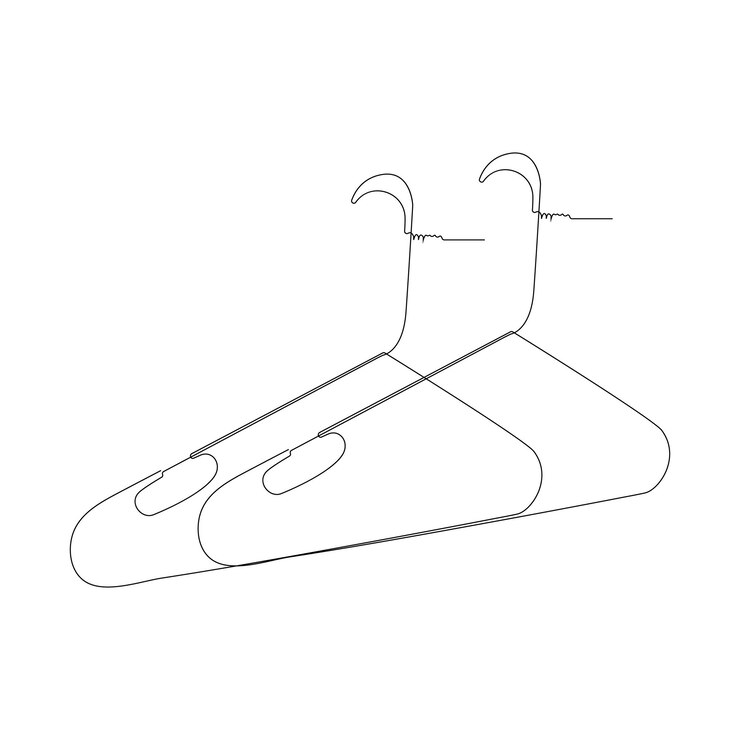 Vetor cadeira de roupas desenho de arte vetorial de contorno de linha única contínua e design simples de cadeira de linha única