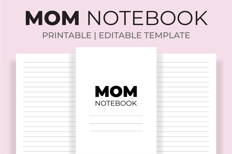 Vetor caderno da mamãe