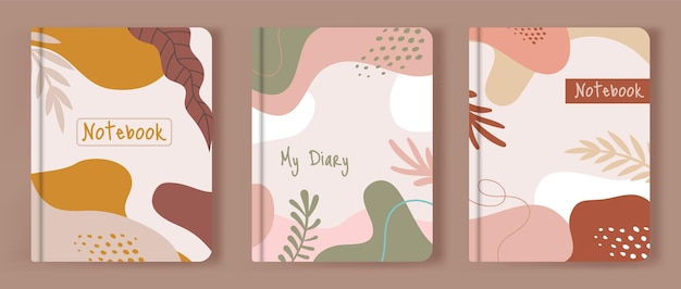 Caderno de capa com natureza abstrata