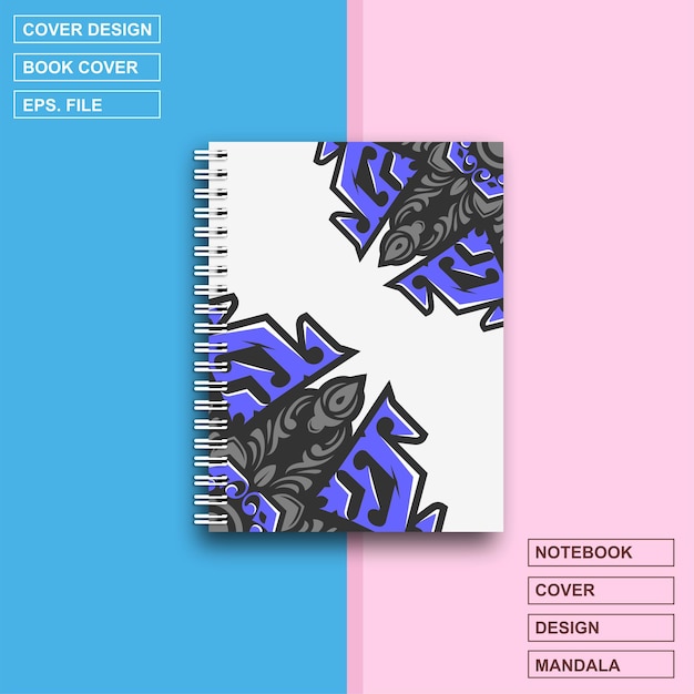 Caderno de capa de design de mandala