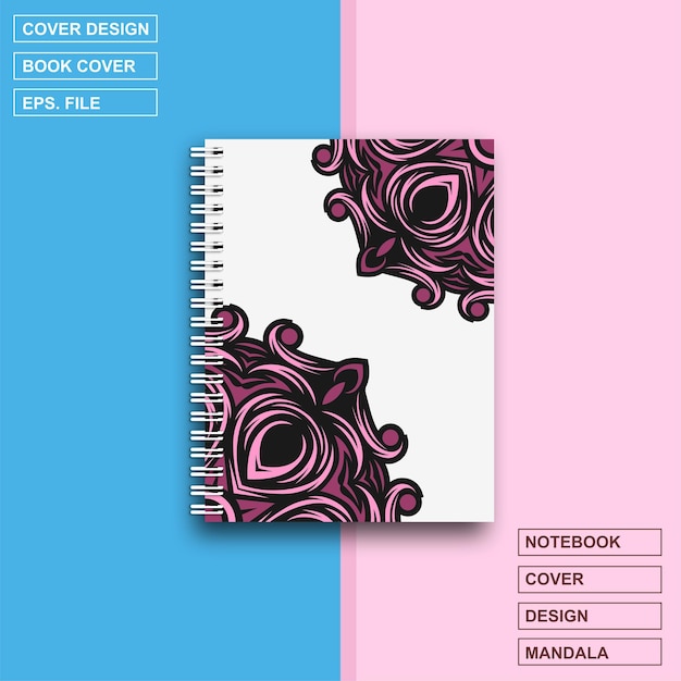 Caderno de capa de design de mandala