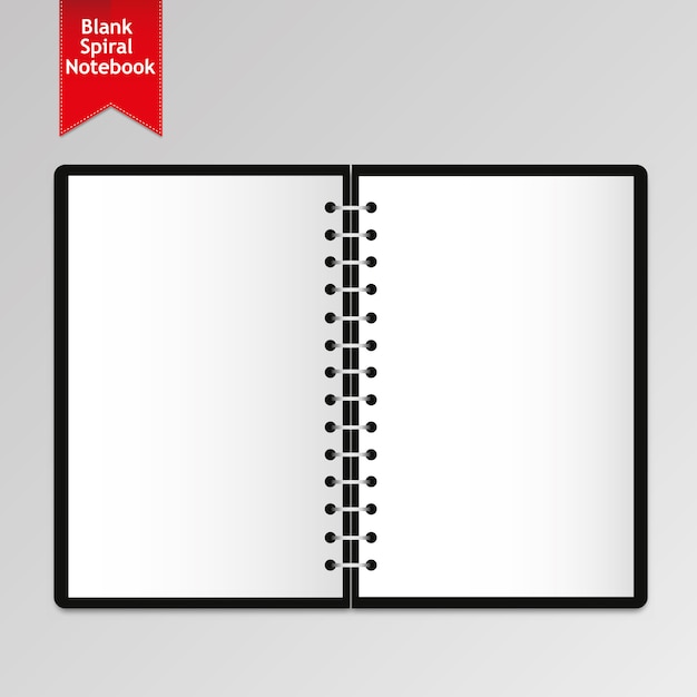 Caderno espiral em branco