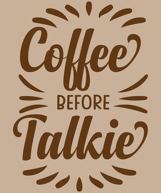 Café cita design de camiseta de tipografia com gráfico vetorial editável