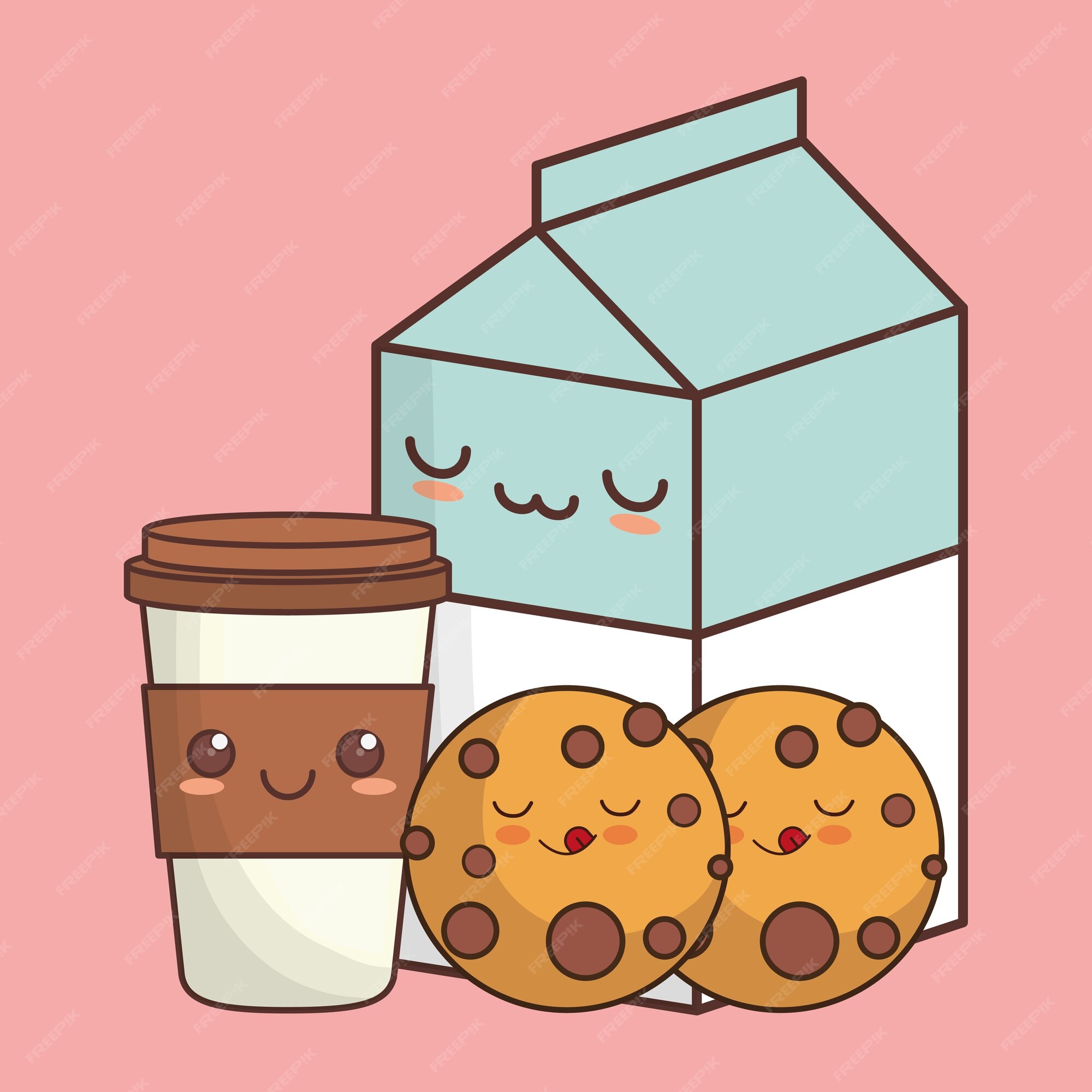 Vetor De Café Da Manhã De Kawaii Ilustração do Vetor - Ilustração de  alaranjado, forma: 219311750